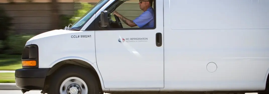 KIC Refrigeration service vehicle serving Hayward area
